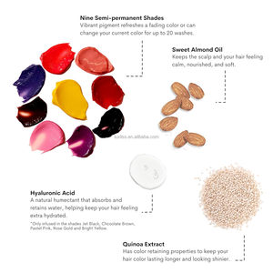 Crema para teñir el cabello para depositar color, acondicionador vegano y libre de crueldad para tinte semipermanente, pigmento de color - Product Image 3