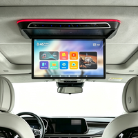 Écran de voiture rabattable de 17,3 pouces, écran LCD de toit rabattable, Android 11, écran tactile, BT, WiFi, USB, pour camping-car, MPV, audio et vidéo de voiture
