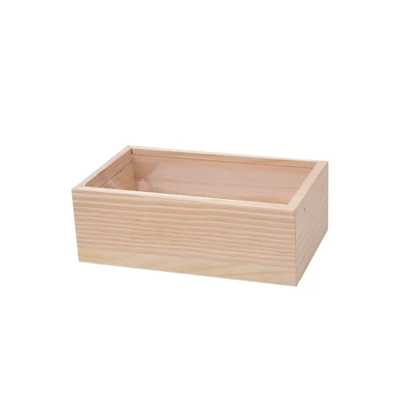 木製包装箱アクリルスライド蓋付き高品質未完成カスタマイズ木製ボックス