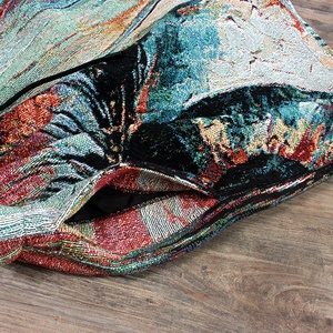 Shorts en <span class=keywords><strong>tissu</strong></span> jacquard polyester/coton personnalisés avec <span class=keywords><strong>peinture</strong></span> sur les yeux, taille élastique, mi-longueur, respirants, tendance, tissés - Product Image 3