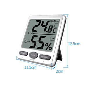 1 + 7 canal sem fio termômetro digital higrômetro interior e exterior 8-Channel dispositivo plástico - Product Image 4