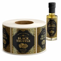 Étiquettes de bouteilles découpées sur mesure, autocollantes, résistantes aux rayures, aux UV, en feuille d'or, imperméables, pour l'emballage des olives