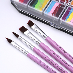Kit Profesional de 10 Pinceles en Miniatura con Puntas de Pelo de Nailon para Acrílico, Óleo, Acuarela, Gouache y Pintura Facial para Artistas - Product Image 6