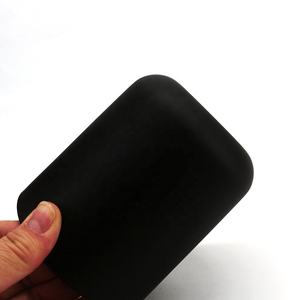 LANGXU populaire – Pot à <span class=keywords><strong>bougie</strong></span> en verre ambré dépoli noir avec fond en arc pour emballage de bougies parfumées pour la maison - Product Image 2