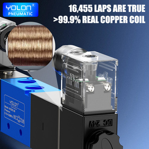 โซลินอยด์วาล์ว DC24V 24VAC 230C 4v410-15 330E 430C แรงดันน้ำควบคุมปลั๊ก yolon 1พอร์ต2in - Product Image 3