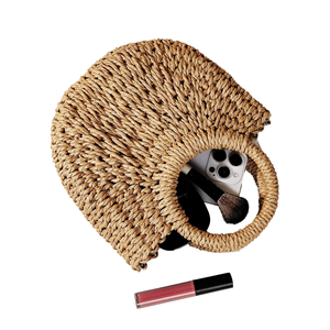 Sac à main en paille tressé pour femme avec doublure en polyester, idéal pour l'été, la plage, les vacances, les soirées et un usage quotidien - Product Image 5