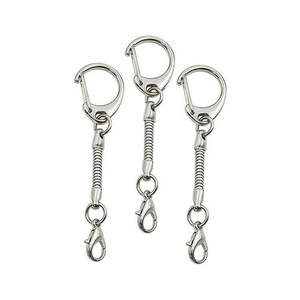 Stainless Steel Keychain With Spring Chain And Lobster Clasp For Keyring <b>Accessories</b> - Product Image 1