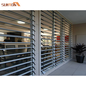 Fenêtre ventilée personnalisée avec cadre en aluminium persienne design maison villa fenêtres à persiennes en verre d'aluminium modernes - Product Image 3