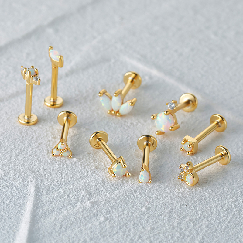 LEPAI Vintage Inlaid Zircon Temperament Earrings