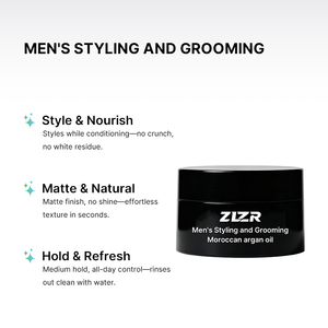 Cire coiffante mate vegan bio sans alcool 80 ml à tenue moyenne pour usage quotidien masculin – Marque privée - Product Image 2