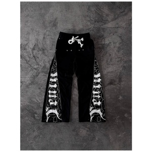 <span class=keywords><strong>Pantalones</strong></span> unisex de estilo americano, de corte holgado, con estampado de nicho, doble cintura, estilo hip-hop, de pierna ancha, con temática oscura y a la moda. - Product Image 4