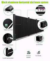 Paravent vertical en aluminium à lattes espacées, finition poudrée personnalisée, respirant, pour aménagement paysager résidentiel