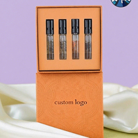 6-Pc 3-10ml Botellas de spray Logotipo personalizado Juego de perfume de papel Juego de descubrimiento Juego de prueba de fragancia Embalaje de regalo con grabado de inserción