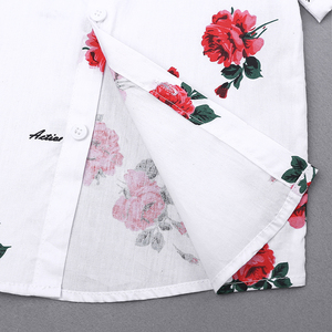 Ensemble chemise et short à fleurs d'été pour enfants, bébés et tout-petits, vêtements imprimés pour garçons - Product Image 6