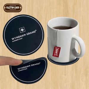 Sous-verres réutilisables en caoutchouc, sous-verres en vinyle, sous-verres personnalisés pour boissons, imprimés - Product Image 1