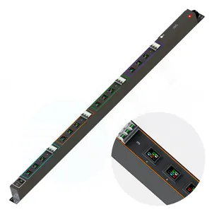 PDU for T21 S21 PA33 Socket 3 Phase Power Distribution Unit 12 Ways C19 Outlet 125A High Power Socket Rack Pdu
