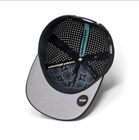 Gorra de Béisbol Personalizada al por Mayor de 5 Paneles con Logotipo de Goma PVC, Impermeable, con Orificios Cortados con Láser, para Pesca al Aire Libre, Verano, Juvenil