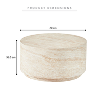 Table basse, tabouret d'appoint, meuble d'appoint, tabouret de fin de rangée en MgO, pour intérieur et extérieur, patio, salon, style moderne minimaliste, durable et facile à assembler