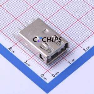 KH-AF180ZJ-19.6-JB USB Connector Through hole Component (THT) Connector Type-A USB 2.0 Female Through Hole - Product Image 1