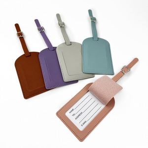 Ensemble de porte-passeport et d'étiquettes de bagages de luxe en cuir PU pour les voyages d'affaires, cadeau - Product Image 2