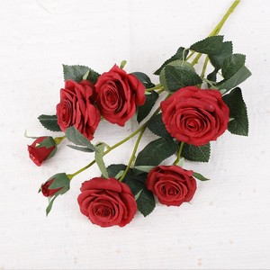 Ramo de Rosas Artificiales de 74.5cm, Flores de Seda de Alta Simulación, Decoraciones para Bodas, Arreglos Florales para Sala de Estar - Product Image 3
