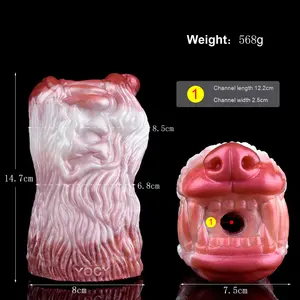 Alien Mold's Single-Hole Airplane Cup Masturbador masculino Cabeza de cerdo Diseño de dientes de tigre Muñeca sexual de fricción manual <span class=keywords><strong>para</strong></span> <span class=keywords><strong>hombres</strong></span> - Product Image 3