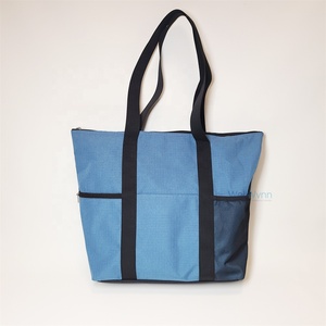 Bolsas <span class=keywords><strong>de</strong></span> Mano Personalizadas con Cierre Náutico, para la <span class=keywords><strong>Playa</strong></span>, Verano, con Asa para el Hombro, Color Azul Marino, <span class=keywords><strong>de</strong></span> Poliéster, para Viajes, Uso Diario, Conferencias - Product Image 1