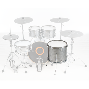 Tambor de Piso para Percusión de Escenario de 16 Pulgadas, Color Gris, Diseño Duradero con Reducción de Ruido, Parche de Malla, Compatibilidad con las Principales Marcas, Profesional - Product Image 1