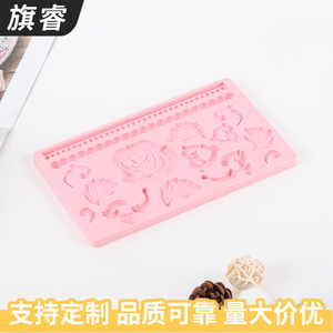 Silicone Flower Fondant Mold Set 2 Pieces Pink Baking Tools Cake Decorating - Product Image 3
