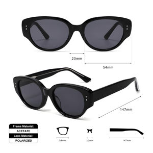 Kacamata Wanita Trendy Kacamata Hitam Fashion Retro Grosir Klasik Vintage Populer Kacamata Hitam Berlapis Polarisasi dari Asetat - Product Image 3