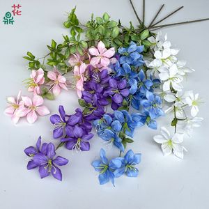 Flores Artificiales de Jazmín de Seda, Decoración para Bodas, Ramo Hecho a Mano para Salones de Banquetes, Hoteles y Telones de Fondo - Product Image 1