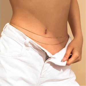 <strong>Top</strong> Seller <strong>Gold</strong> Plated Sexy Metal Waist <strong>Chain</strong> Summer Beach Waist Decoration Street Fashion Beaded Body <strong>Chain</strong> Women - Product Image 5
