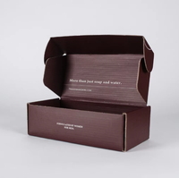 Boîtes rigides en carton ondulé brun recyclé de 2 mm d'épaisseur, personnalisées avec logo en relief, pour l'expédition de cadeaux, chaussettes et fourrures