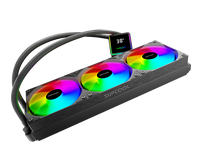 Nouveau design PC V PRO 360mm NOIR Ventilateur RGB Refroidissement Liquide Affichage Température Logo Personnalisable Boîtier d'Ordinateur Roulement Fluide 2000 RPM