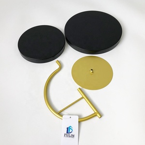 2 katmanlı siyah altın renk yuvarlak Metal düğün pastası standı tatlı ekran fincan kek standı - Product Image 3