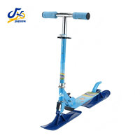 Prix bas, luge à pied en acier 2 en 1 pour enfants, planche à ski pliable, scooter à 3 roues, route enneigée, jouet pour enfant réglable, sports d'hiver