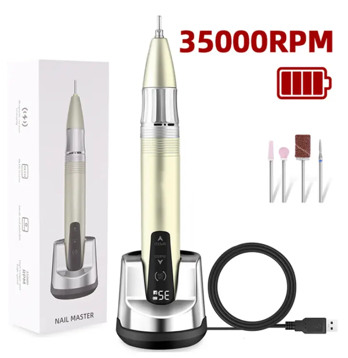 Yodoor New Arrival Electric Nail Drill With Drill Bits 35000rpm Electric Nail File Drills For Nail Salon