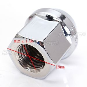 4 pièces d'écrous en alliage de 19 mm M12 X 1,5 pour jantes de Ford FIESTA, FOCUS KA, MONDEO, C-MAX 1988-2014 - Product Image 6