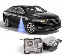 Lampe d'avertissement de bienvenue pour rétroviseur latéral de voiture Projecteur d'ombre de logo de porte de voiture pour Ford Mondeo Focus