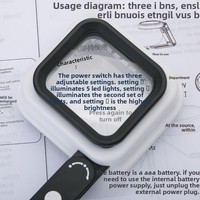 2025 E-commerce Explosions Multifunctional Handheld LED Magnifier TH-8016 Acrylic Lens Reading Antique Identification High
