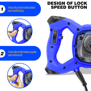 1600W Portable <b>Hand</b> Blender Adjustable Speed Electric Concrete Mixer Mini Plaster Cement <b>Paint</b> Industrial 220V - Product Image 4