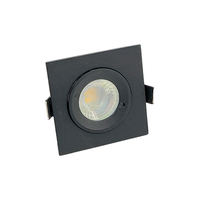 Plafonnier LED carré moderne, downlight GU10 IP44, spot encastré ignifuge en alliage d'aluminium 12W pour salle de bain