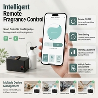 Diffuseur électrique sans eau à deux fluides avec minuterie et contrôle à distance par application, pour huiles essentielles, garantie 1 an, usage hôtelier, commercial et industriel, vente directe usine