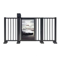 Puerta Peatonal Publicitaria de Acero con Sistema de Control de Acceso con Cerradura Magnética de 280 kg, Tarjeta RFID y Reconocimiento Facial