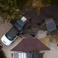 Tente de toit à coque dure, pare-soleil imperméable à l'eau 180 270 360 degrés 4wd, auvent latéral de toit de voiture sur le toit avec ombre à 270 degrés