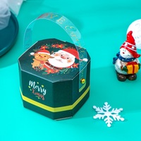 Noël Carol Boîtes En Carton Papier Blanc Note De Musique Imprimer Vacances Dessert Emballage Thème Chantant
