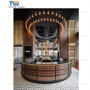 Fábrica de China, muebles de <span class=keywords><strong>Bar</strong></span> de alta calidad, moderno restaurante redondo, Hotel, salón, <span class=keywords><strong>Bar</strong></span>, diseño de mostrador - Product Image 4