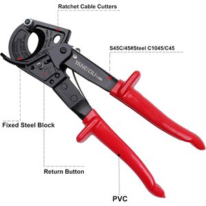 Yangoutool DIY Ergonomic <b>Ratchet</b> <b>Cable</b> <b>Cutter</b> 32mm Steel Copper Wire Cutting Tool for Electrical Use - Product Image 2