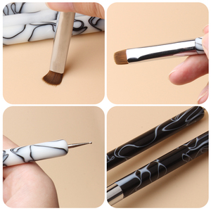 Pincel <span class=keywords><strong>de</strong></span> diseño para <span class=keywords><strong>uñas</strong></span>, arte francés <span class=keywords><strong>de</strong></span> alta gama, marta cibelina acrílica, pelo Kolinsky, <span class=keywords><strong>2022</strong></span> - Product Image 5