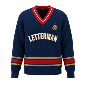 Vintage Rugby Style Knit Sweater <b>Men</b> V Neck Preppy College Style Striped <b>Pullover</b> - Product Image 3